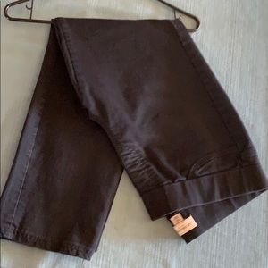 Black jeans with banded waist